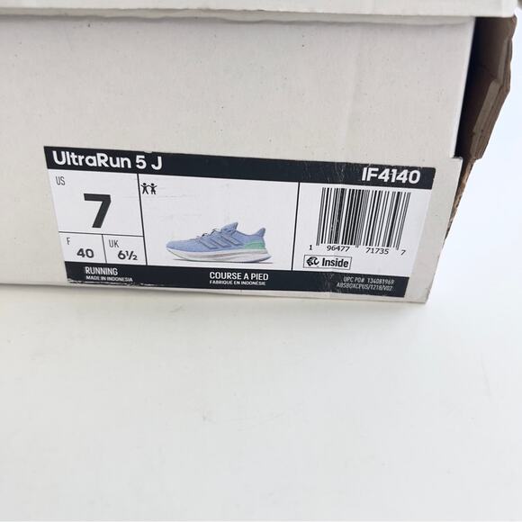 New ADIDAS UltraRun 5 Big Kids Running Shoes UNISEX SIZE 7 Blue/White - Picture 11 of 11